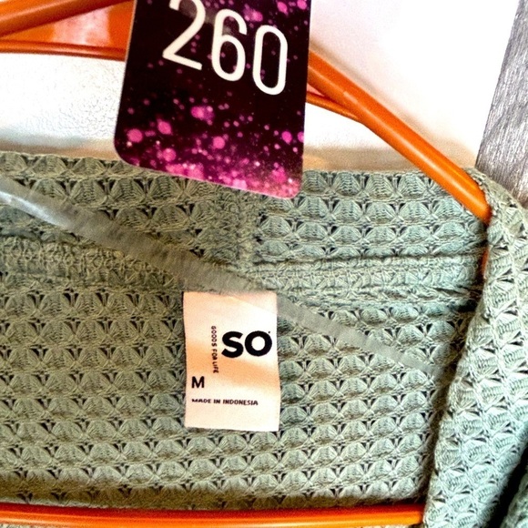 B11.19 SO Peplum Henley Hoodie Sage Green Medium M - Picture 3 of 3